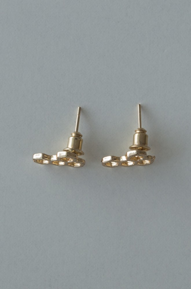 honeycomb stud earrings